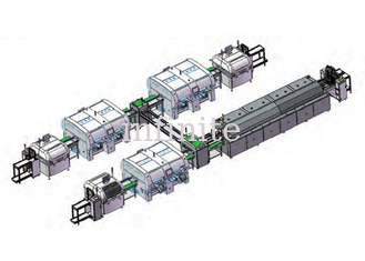 Drie-op-één SMT-assemblagelijn Driedraads dubbelsporige reflow-oven Draaitafelbedrading