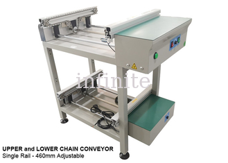460 mm PCB-kettingtransportband, PCB-bordstapelaar Bovenste bord en lager bord CE