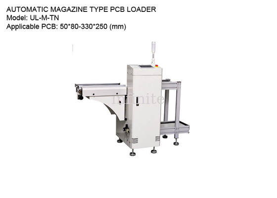 AC 220V PCB Magazine Unloader 330 * 250mm PCB met verstelbare rail