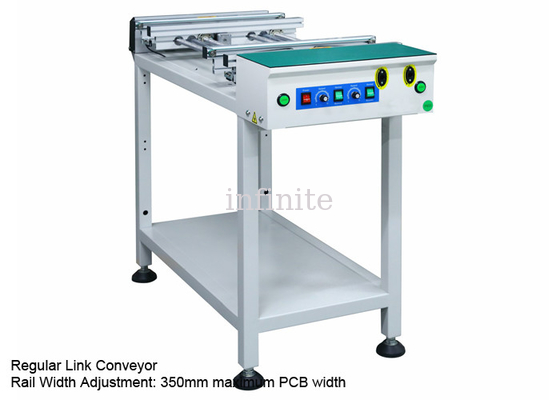 1,2 m 1,5 m PCB-inspectietransportband Verstelbare rail PCB-behandelingsapparatuur