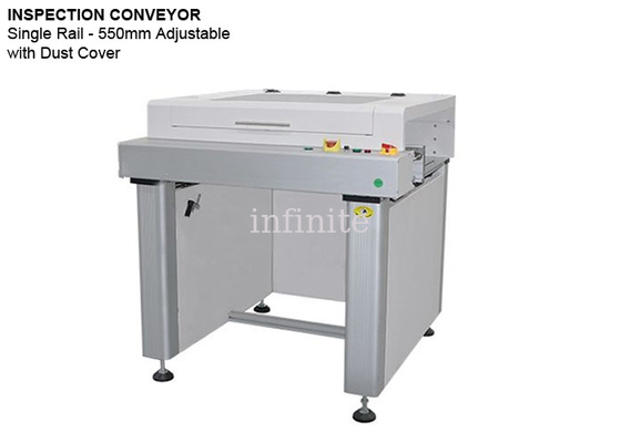 Single Track PCB-inspectietransportband 220V High-End 550mm Max PCB-breedte