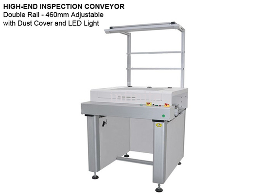 SMT PCB-inspectietransportband 460 mm Max PCB-breedte met LED-licht