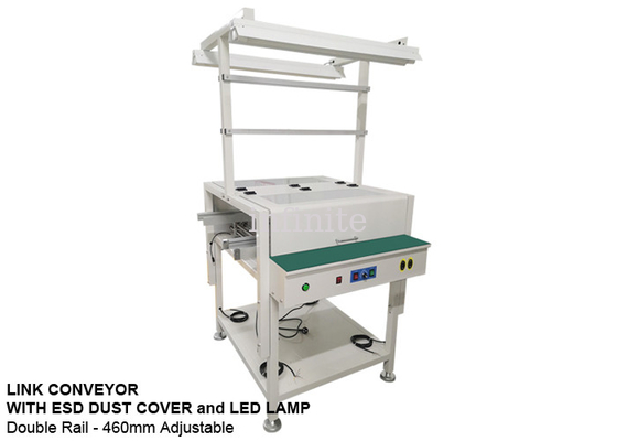 2m 2.5m SMT-transportband, SMT-plaatsingsmachine Dual-Rail 460 mm instelbare breedte