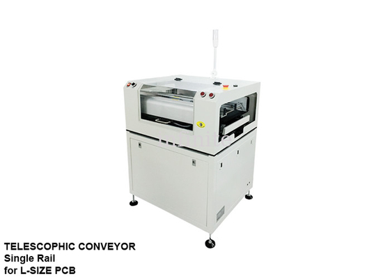 Gesloten ontwerp Slide Gate Conveyor L-formaat PCB, intrekbare PCB-behandelingsapparatuur
